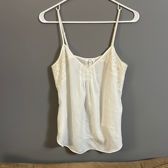 Women’s Talula White Lace Detail Cami. Size Medium - Picture 1 of 3